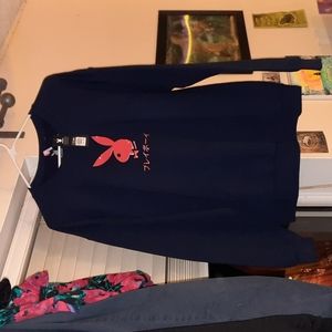 Large, Dark Navy Blue, Crewneck Sweater